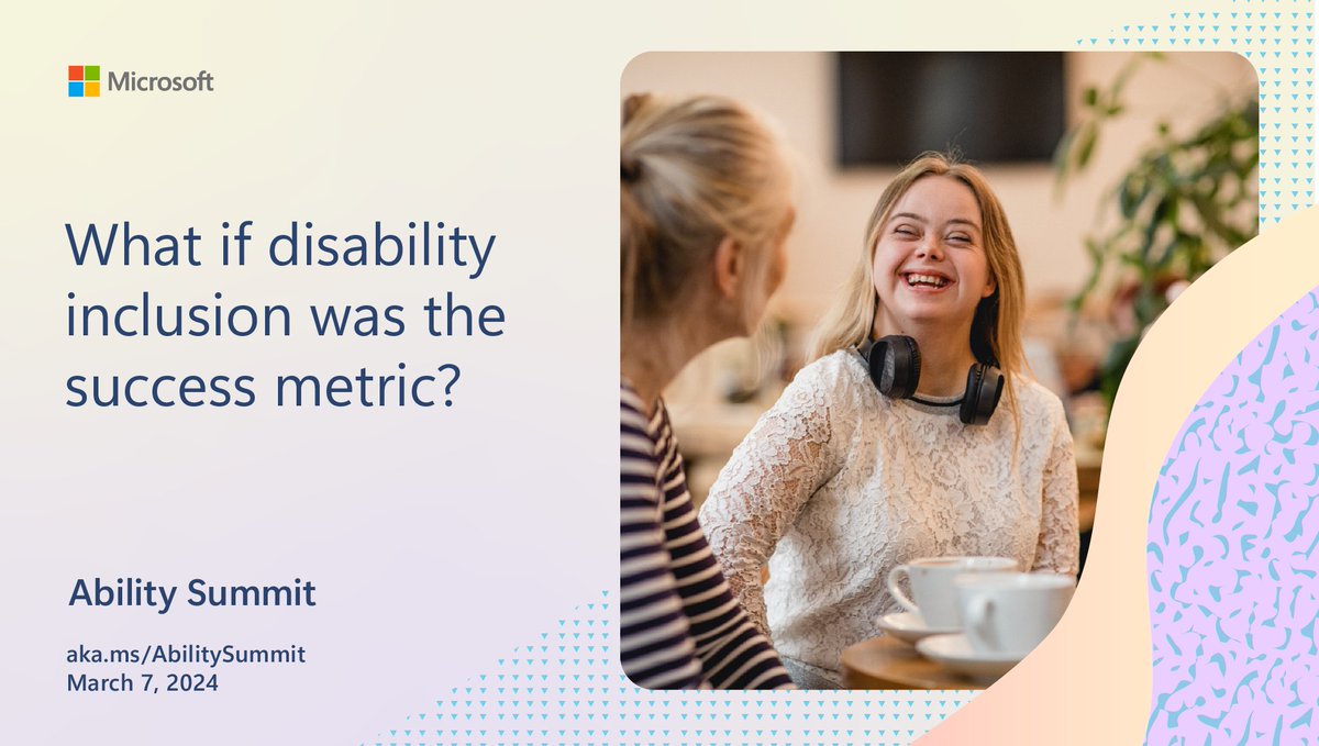 AI is at the forefront of driving accessibility. Tomorrow is the day you get to learn HOW at #AbilitySumit! Register now, join us tomorrow, imagine a more inclusive future. aka.ms/ability_3062