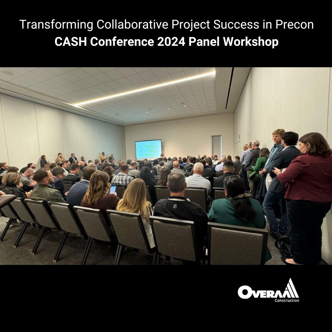 OveraaConstruct's tweet image. #hardhatsoff to a standing room only @CASHFacilities  panel session on how preconstruction transforms projects success presented by Kenya Chatman @OUSDNews; moderator Elena Comrie @Cumming_Group; Jeff Evans #HKIT; &amp;amp; Overaa&apos;s Mike Conrad. 
#overaa #WIC #designbuild #k12 #education