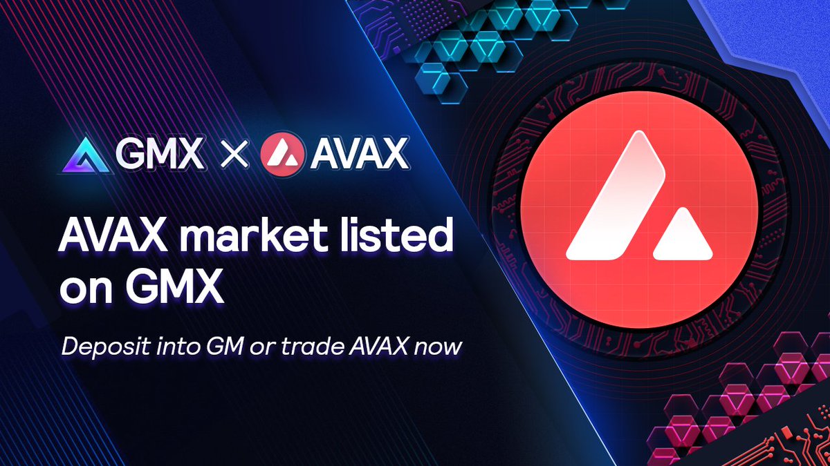 GMX announces the launch of a new perpetual & spot market on GMX V2 on @ Arbitrum: 🔹@AVAX token from the Avalanche blockchain Provide liquidity now  to benefit from $GM pool bootstrap incentives.