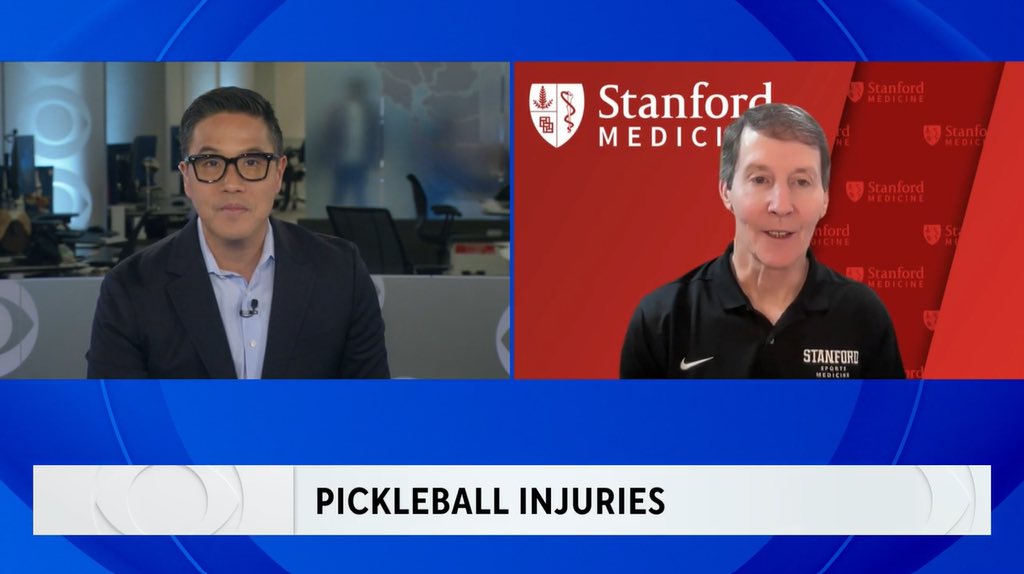 “Pickleball injuries on the rise” Dr. Fredericson, Prof. & Dir. of PM&R Sports Med, discusses the types of injuries they are seeing the most, and the benefit of the exercise versus the risk of injury! Pickleball injuries on the rise - CBS San Francisco (cbsnews.com)