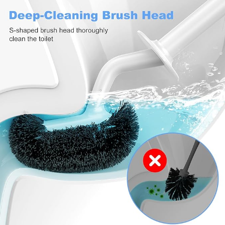 HAMITOR Toilet Bowl Brush Holder Set ⭐️⭐️⭐️⭐️⭐️ 4.6 (112) ratings amz.run/8vCV