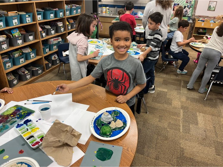 Volcanos and canyons and lakes...<a href="/WaukeshaSTEM/">Waukesha STEM</a> 2nd graders are eager to share everything they know about landforms.  #create