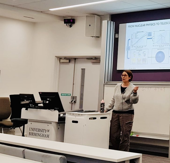 Brilliant astrophysics colloquium today by Prof Anna Watts (@drannawatts) from @uva_api giving us a NICER view of neutron stars. It was a pleasure to have you at @UoBIGWaves today!