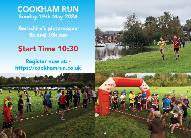 RotaryCookhamBr's tweet photo. Cookham 5K &amp; 10K Run
Sunday 19th May 2024
Start time 10:30.
For more details and Entry: -
https://t.co/yrvMcVTZFk
Supporting Prostate Cancer UK https://t.co/MKy5AMUapn