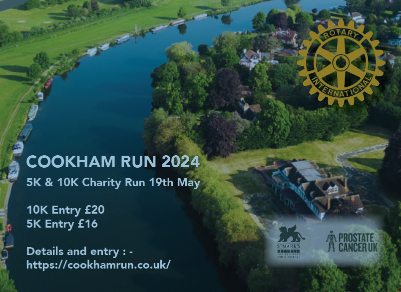 RotaryCookhamBr's tweet photo. Cookham 5K &amp; 10K Run
Sunday 19th May 2024
Start time 10:30.
For more details and Entry: -
https://t.co/yrvMcVTZFk
Supporting Prostate Cancer UK https://t.co/MKy5AMUapn