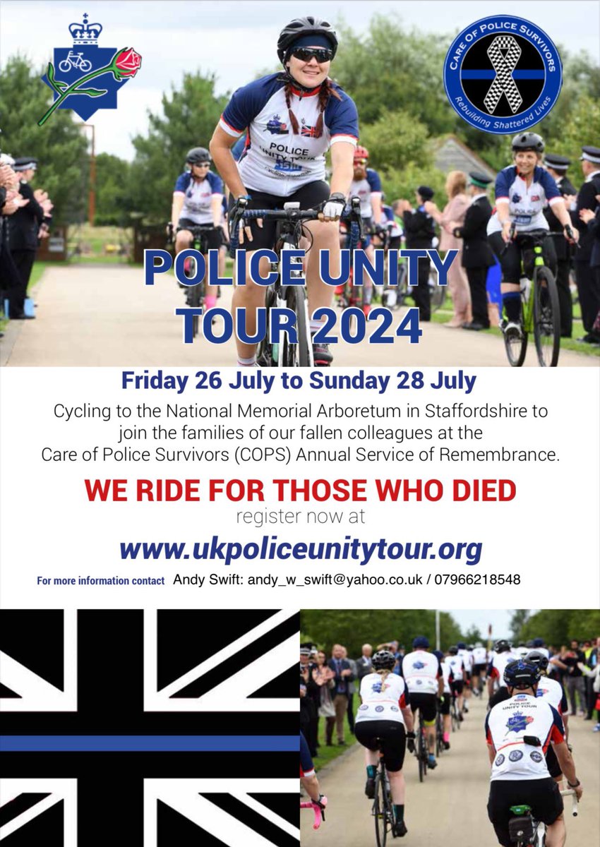 There is still time to sign up for the 2024 UK Police Unity Tour! To sign up, visit ukpoliceunitytour.org. @UK_COPS