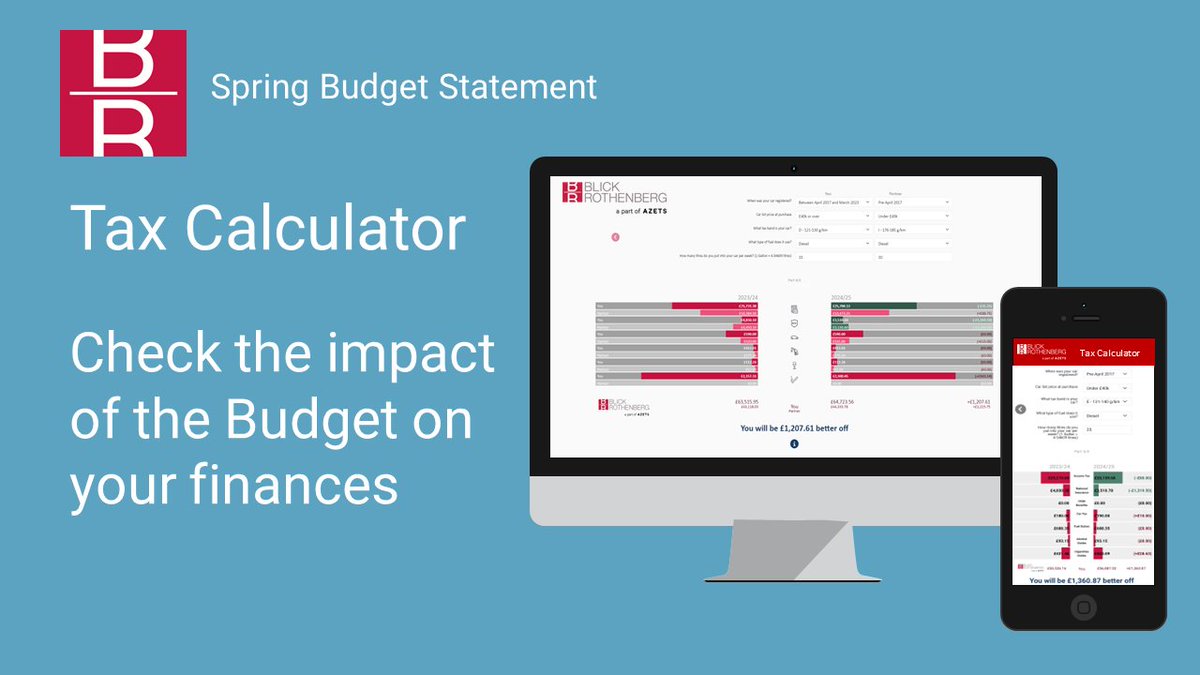 Spring Budget Statement 2024 – How are you impacted?

Check the impact on your finances with the Blick Rothenberg Tax Calculator: hubs.la/Q02nqC5V0 

#SpringStatement | #SpringBudget2024