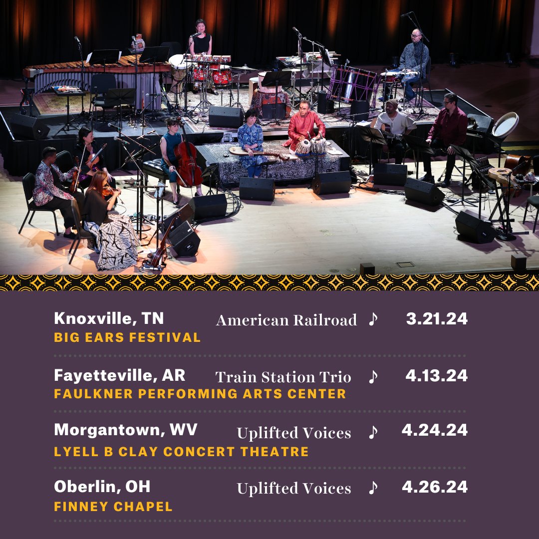 Here's a sneak peek at our upcoming tour dates for the next couple of months! We're hitting the road to share our passion for music and cultural exchange with audiences far and wide. Check out the schedule to experience the magic of Silkroad live. We'd love to see you there!