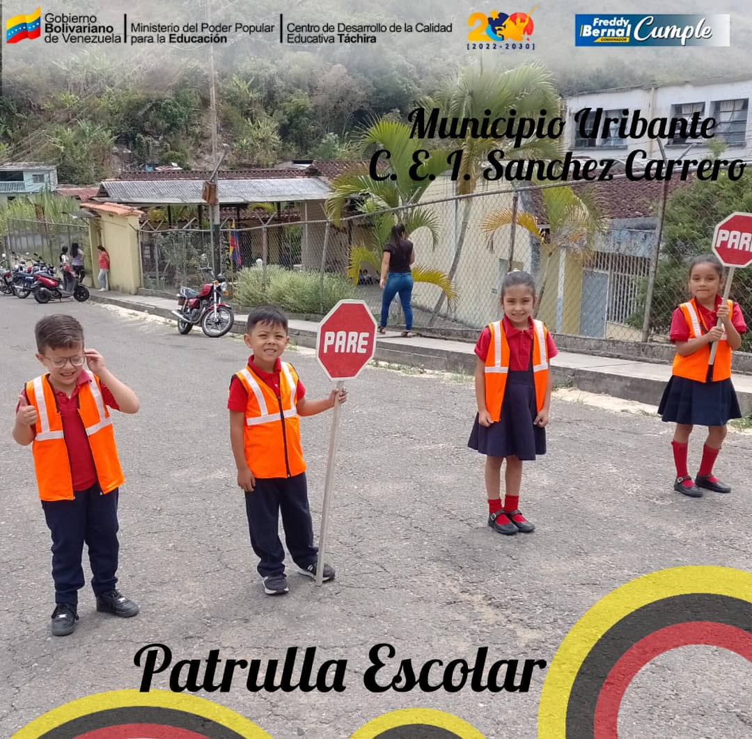 #6DeMarzo 🇻🇪 Patrulla Escolar y Actividades Pedagógicas desde el C.E.I. Sánchez Carrero.

#NadieNosDetiene 

<a href="/NicolasMaduro/">Nicolás Maduro</a> <a href="/_LaAvanzadora/">Yelitze Santaella</a> @MPPEDUCACION <a href="/Berzabethg1/">Berzabethgandicaoficial</a> <a href="/CDCETachira/">CDCE Táchira</a> <a href="/Alexis_J_Castro/">Alexis Javier Castro</a>