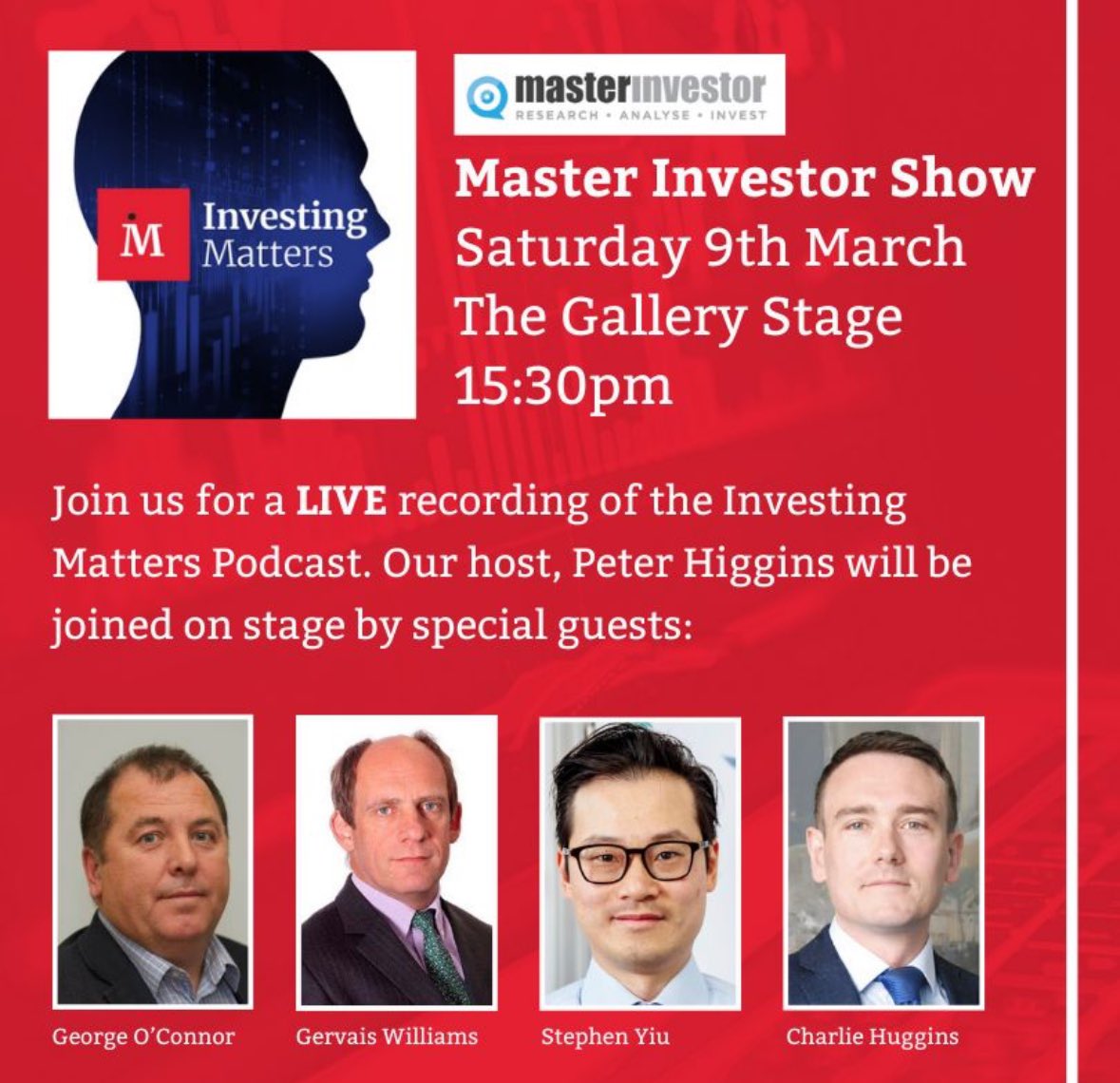 At Master Investor show on Sat ? I'll be on the London South East stand talking about our IR brand @_focusIR_ & @InvMattPodcast recording live at 3:30pm featuring @conkers3 @stephenyiu  @GeorgeO @CharlieHuggins_ & Gervais Williams
#investingmatters #masterinvestor2024