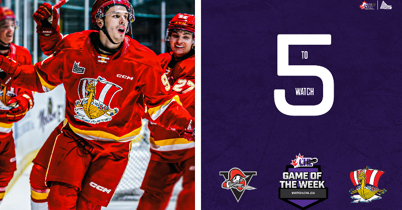 CHLHockey's tweet photo. With a combined 89 wins, there's a lot of star power to watch during tonight's #CHLGOTW between the @VoltigeursDRU and @DrakkarBAC! 👀