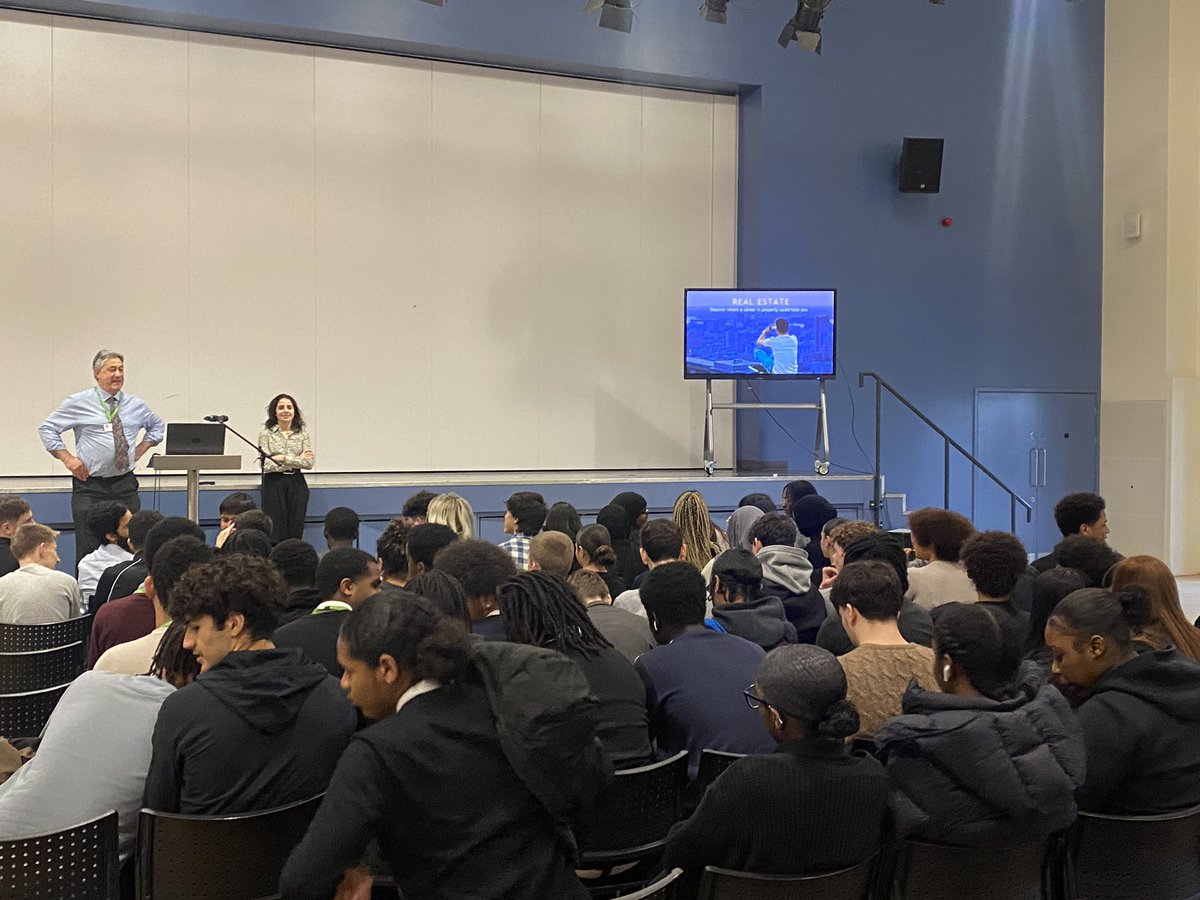 Thank you Katerina Kaimakamis from Oxford Properties Ltd &amp; <a href="/mayorsfund/">The Mayor's Fund for London</a>  
 <a href="/accessplacement/">Access Aspiration</a> 

Students heard about different job roles in the real estate industry along with skills that they will use and develop in that area #NCW2024 <a href="/CareersWeek/">National Careers Week</a>