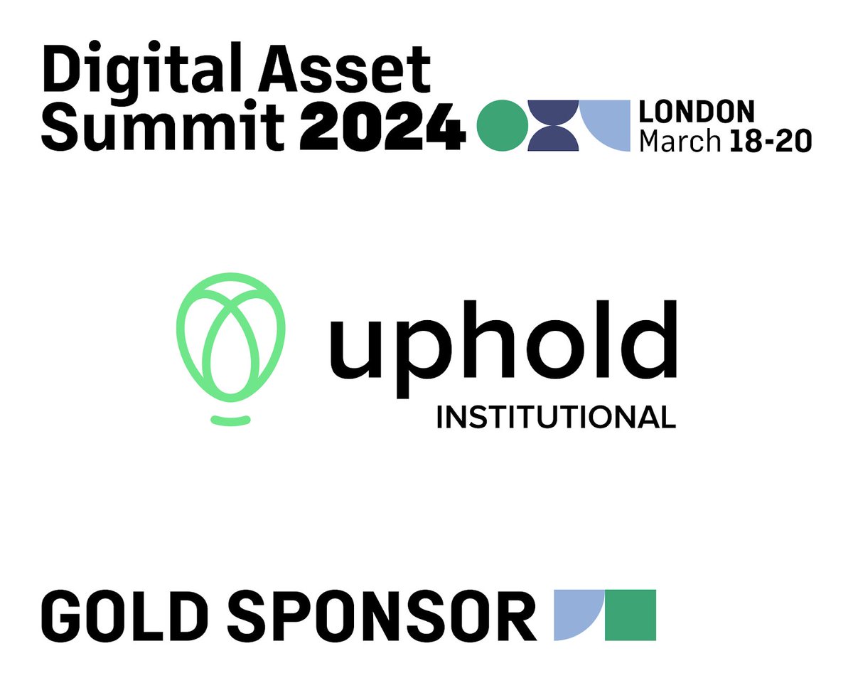 UpholdInc's tweet photo. Uphold Institutional is thrilled to be sponsoring Digital Asset Summit 2024 in London by @blockworks.

DM our team to meet up in person.

See you there! 

Learn more: https://t.co/bZFe288Klm

#DigitalAssetSummit2024 https://t.co/k1YHR46N6G