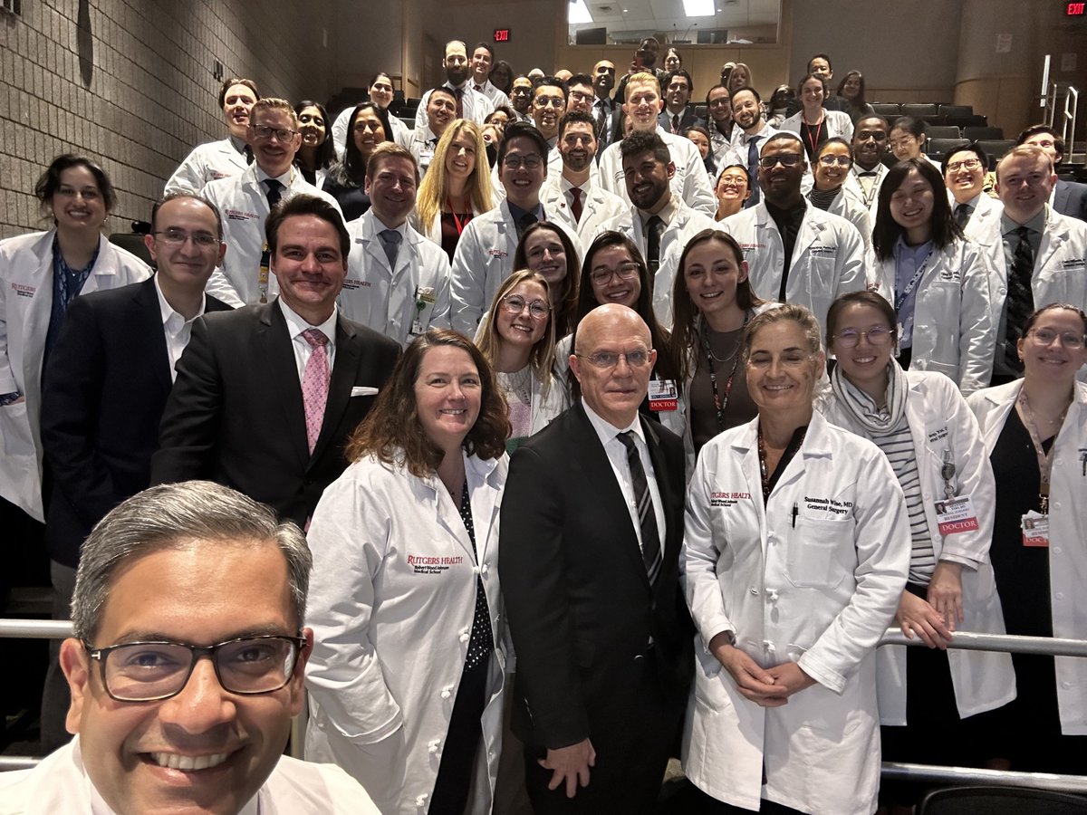 Would it be an <a href="/rwjsurgery/">Rutgers RWJMS Surgery</a> event without an <a href="/SurgEdMD/">Mayur Narayan</a> selfie? Thank you to <a href="/DavidASpain/">David Spain</a> for spending the day with our residents. <a href="/rwjuh/">Robert Wood Johnson University Hospital</a> <a href="/rwjms/">Rutgers RWJMedSchool</a> #rutgersresidentsrock