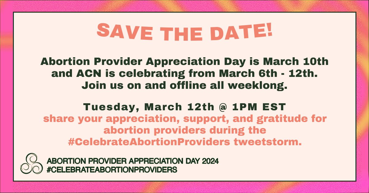 At Allentown Women's Center we #CelebrateAbortionProviders because of their bravery and determination to continue providing necessary healthcare despite the constant roadblocks thrown in their path. Join us on March 12th at 1 pm ET for a tweetstorm celebrating abortion providers!