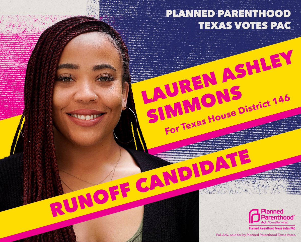 🔥🗳️ @LASimmonsTX146 rocked the primary in HD 146 against incumbent Rep. Shawn Thierry, and we're headed to a runoff! Simmons was just shy of a win. Voters let Thierry know her anti-LGBTQ stance doesn't align with HD 146. Let's keep the support rolling into the runoff! 💪