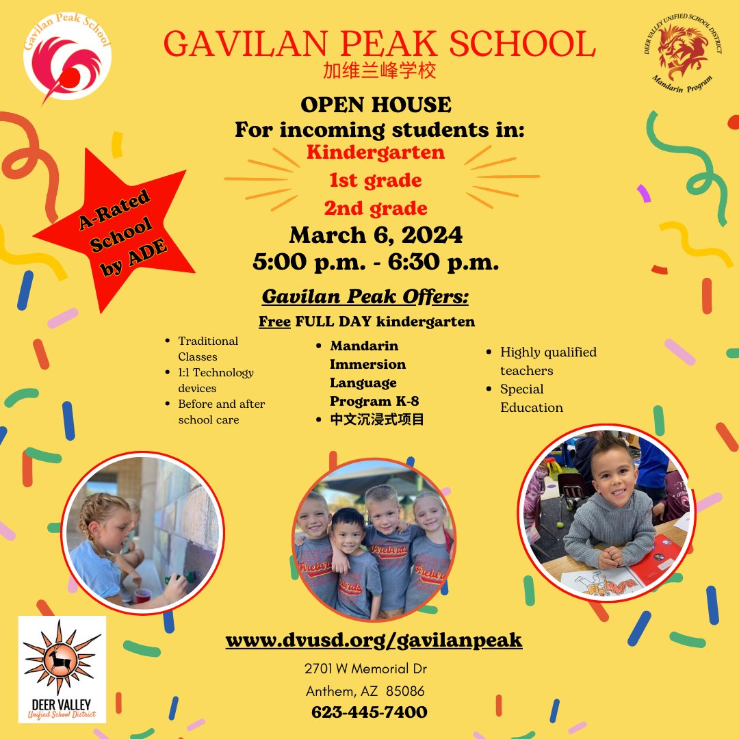 DVUSDMandarin's tweet photo. TONIGHT!  Gavilan Peak's K-2 Open house will be happening at 5:00!  Hope to see you there! @DVUSD @GPS_DVUSD @DrFinchDVUSD @CommunityDv  @DVUSD_EC https://t.co/wmlZCH862C