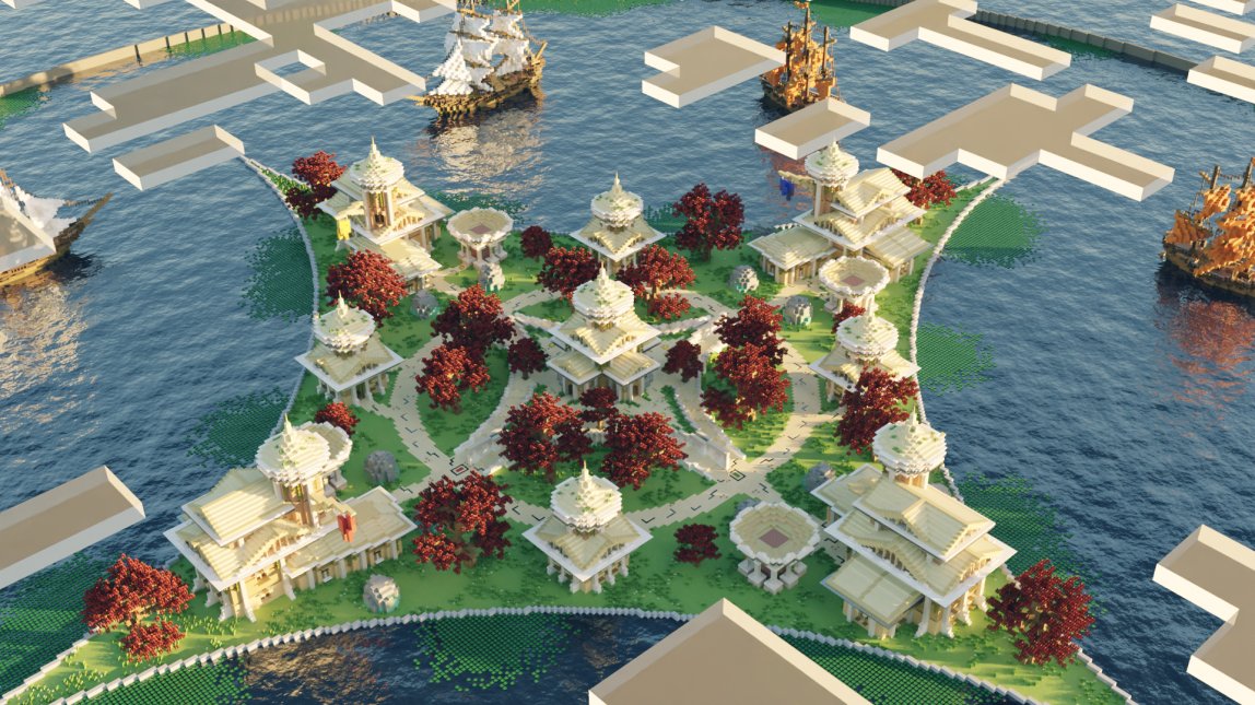duli_tv's tweet photo. An older Minecraft Map... Built by me and rendered by @DoofWieStroh 😊🦝 https://t.co/3GUtOigKdS