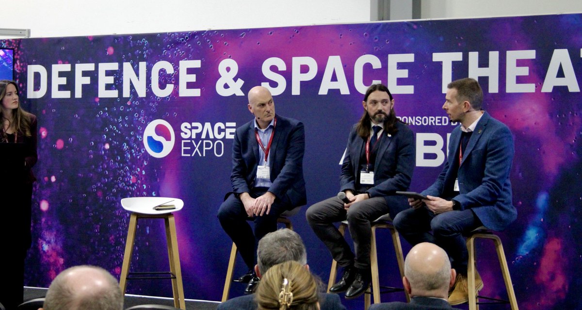 Was great to hear from our STEM and Outreach manager, @JohnChinner earlier today at @SpaceCommExpo during a panel discussion focusing on hybrid collaboration between industry and government!🌌🚀 @Farnborough_Int #space #SpaceCommExpo2024 #SpaceCommExpo