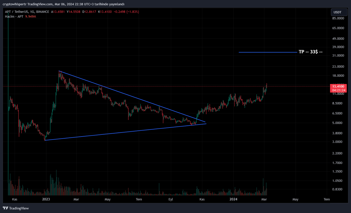 cryptowhispertr's tweet photo. $APT Grafiğini çizdim, 7x hedefi var dedim. 3x yaptı bile. 2.5x daha yaptığında, güncelleme yaparız. 

Değerlendiren arkadaşlara bol kazançlar.

#Aptos #Bitcoin #BTC #cryptomarket https://t.co/EcIS4tR3zH