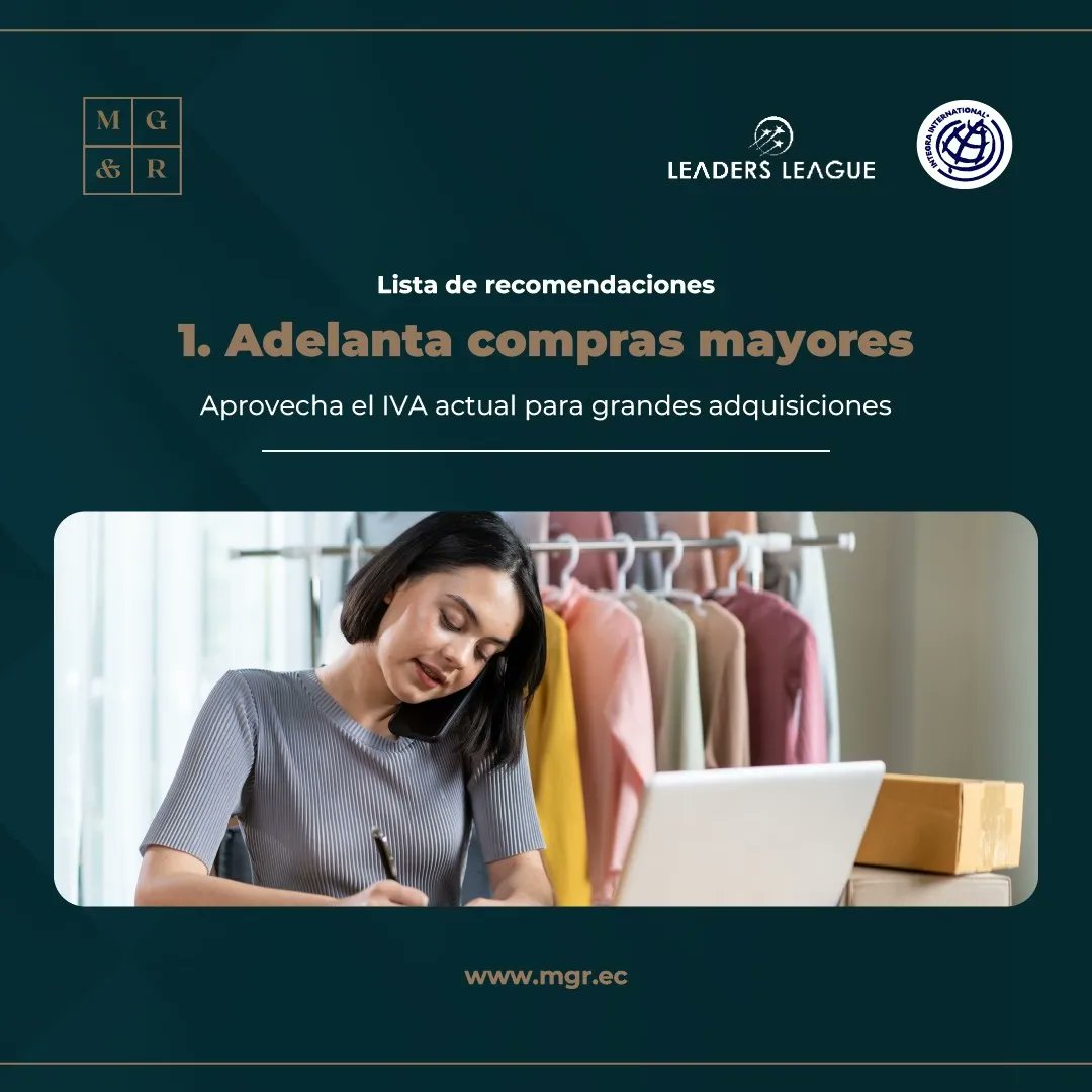 MGR_Ecuador's tweet photo. ¿Estás listo para el incremento del IVA el siguiente mes en Ecuador 📖?
.
Desliza para conocer los puntos claves antes de este gran cambio y prepárate para este aumento con la asesoría experta de MG&R.
.
#CambioIVA #estrategiatributaria #MGRAsesoría #impuestos #MGRTip https://t.co/tmnA10ZWQG