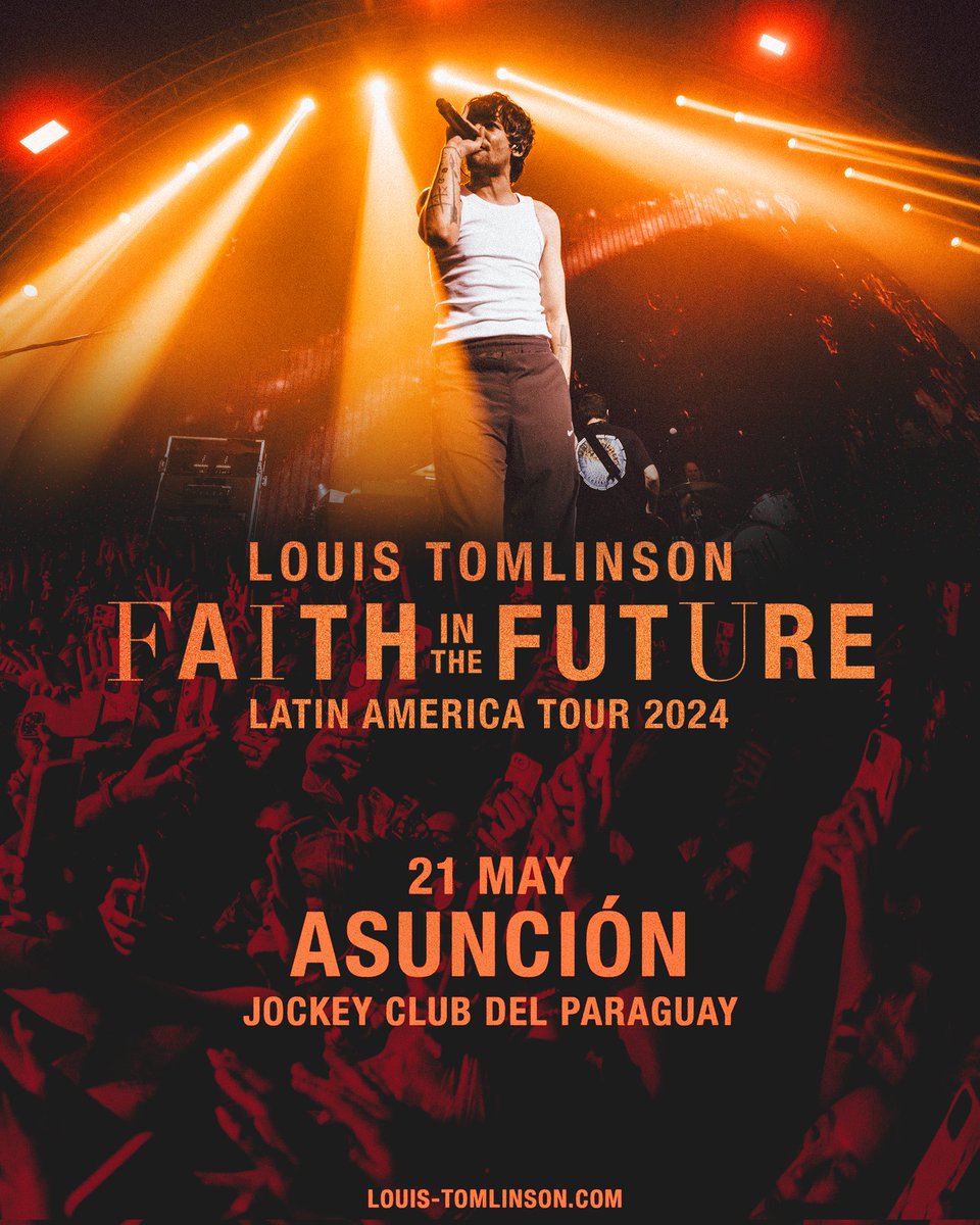 LouisTPy's tweet photo. LTHQ DICE ¡PARAGUAY, ES TU MOMENTO!

Equipo oficial de Louis Tomlinson (@LTHQOfficial) ha enviado los posters del show en Paraguay!

LOUIS TOMLINSON EN PARAGUAY
21 DE MAYO
JOCKEY CLUB

Deben usar los posters junto a los ht #FITFLatinAmerica #FITFParaguay! https://t.co/oKLh6ITLSW