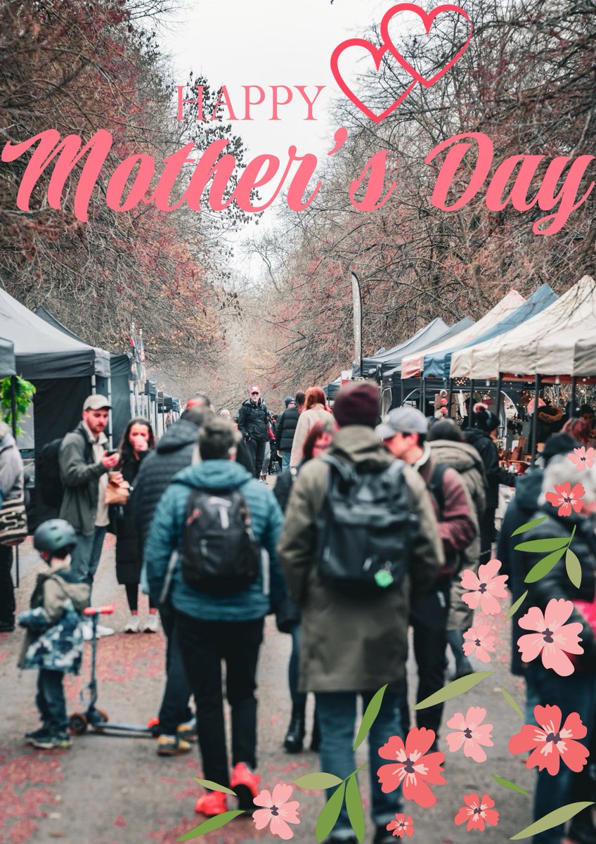 Make your mum's day brighter on Mother's Day with a thoughtful gift. 🎁🌷🍰
This Sunday browse through our big range of arts and crafts stalls for unique and high quality gifts but also for some delicious treats from the food stalls. See you all in the park from 10am.