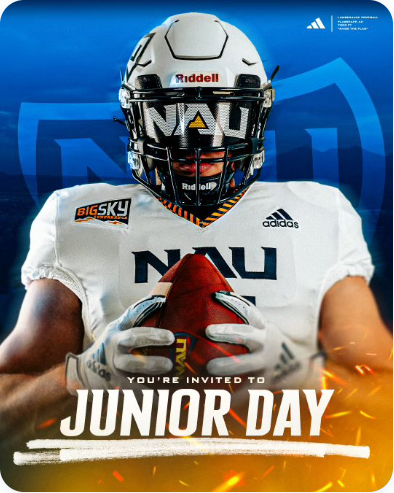 Extremely excited to head down to Flagstaff this spring! Thank you @CoachB_Larson and @NAU_Football for the invite! #RaiseTheFlag