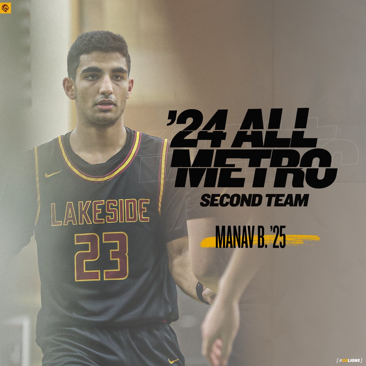 Congratulations to junior Manav B. for earning second-team All-Metro League this season! 🏅

#GOLIONS