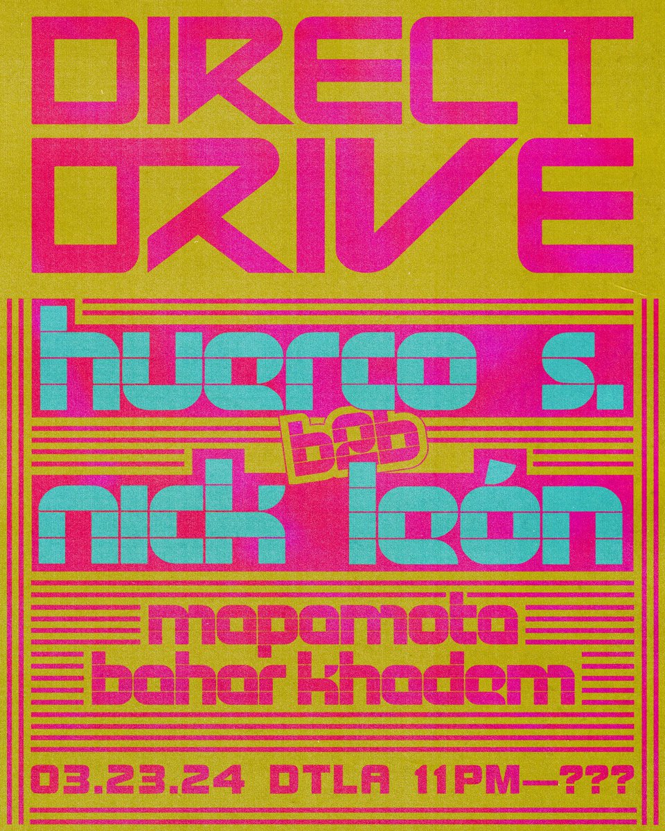 baharkhadem's tweet photo. DIRECT DRIVE is BACK with our 1-year anniversary on March 23rd featuring the kings themselves (+ my fav boys) @huerco_s and @nickleon 😮‍💨😈🔥 can’t wait to be back in the dam warehouse with my sister @Mapamota420 🫂❤️

🎫: https://t.co/og6lVNruON https://t.co/zZgYodSW26