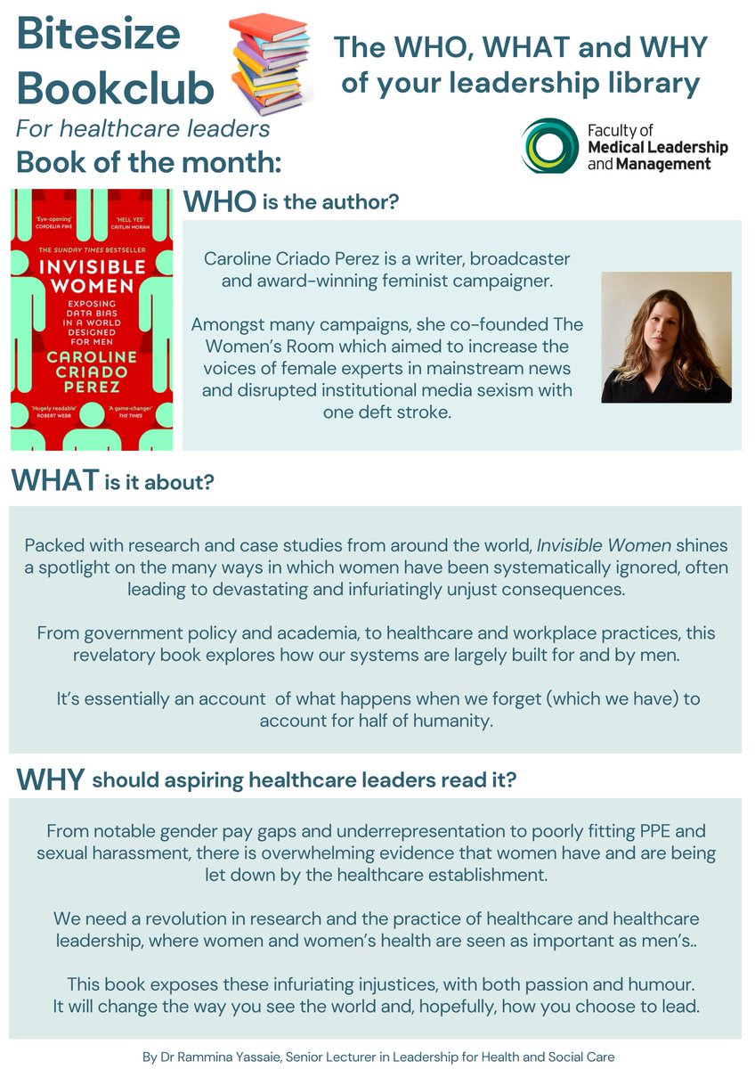 BMJ Leader (@bmjleader) on Twitter photo Q5: How should we pay attention to the role of intersectionality when exploring “invisible women” and women in leadership?
#BMJLeaderchat
#InvisibleWomen
<a href="/CCriadoPerez/">Caroline Criado Perez</a> @NHSLeader @KateBurkeNHS <a href="/hcwomenleaders/">Health and Care Women Leaders Network</a> <a href="/MKChan_RCPSC/">Ming-Ka Chan 陳明嘉, MD MHPE FRCPC 🇨🇦 #BLM</a> <a href="/mountfordjames/">James Mountford 🇺🇦</a> <a href="/MeechSteph1/">Steph Meech 🚑 🏳️⚧️🏳️⚧️</a> <a href="/JWmusesthis/">Joy Warmington</a> @eveosh Q5: How should we pay attention to the role of intersectionality when exploring “invisible women” and women in leadership?
#BMJLeaderchat
#InvisibleWomen
<a href="/CCriadoPerez/">Caroline Criado Perez</a> @NHSLeader @KateBurkeNHS <a href="/hcwomenleaders/">Health and Care Women Leaders Network</a> <a href="/MKChan_RCPSC/">Ming-Ka Chan 陳明嘉, MD MHPE FRCPC 🇨🇦 #BLM</a> <a href="/mountfordjames/">James Mountford 🇺🇦</a> <a href="/MeechSteph1/">Steph Meech 🚑 🏳️⚧️🏳️⚧️</a> <a href="/JWmusesthis/">Joy Warmington</a> @eveosh