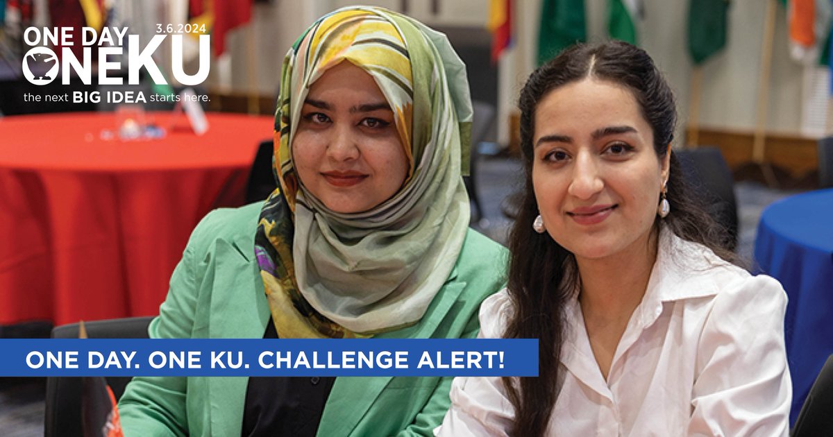 KUintlaffairs's tweet image. #OneDayOneKU Challenge Alert: A contribution to the Leslie McElfresh Schweitzer International Student Emergency Fund will provide a match of up to $4,500 to ensure international students in crisis are supported and can continue their studies at KU.
onedayoneku.org/pages/internat…
