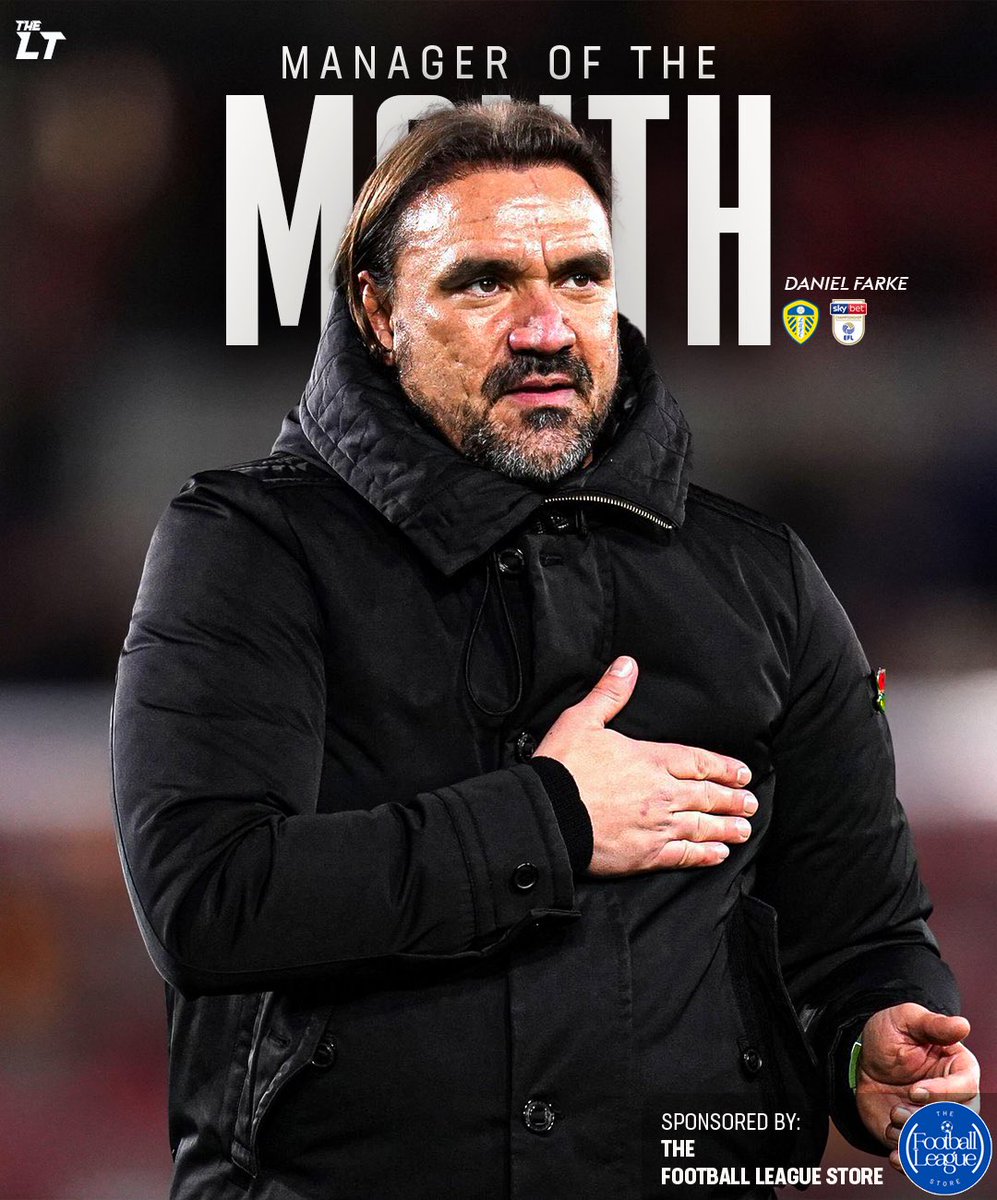 The Championship February Manager Of The Month Sponsored by @FootLeagueStore 🏆 Daniel Farke - Leeds United ⚪️ 5️⃣ wins out of 5️⃣ 1️⃣3️⃣ Goals scored 1️⃣ Goal conceded Serious promotion contenders now ☝🏻 #LUFC