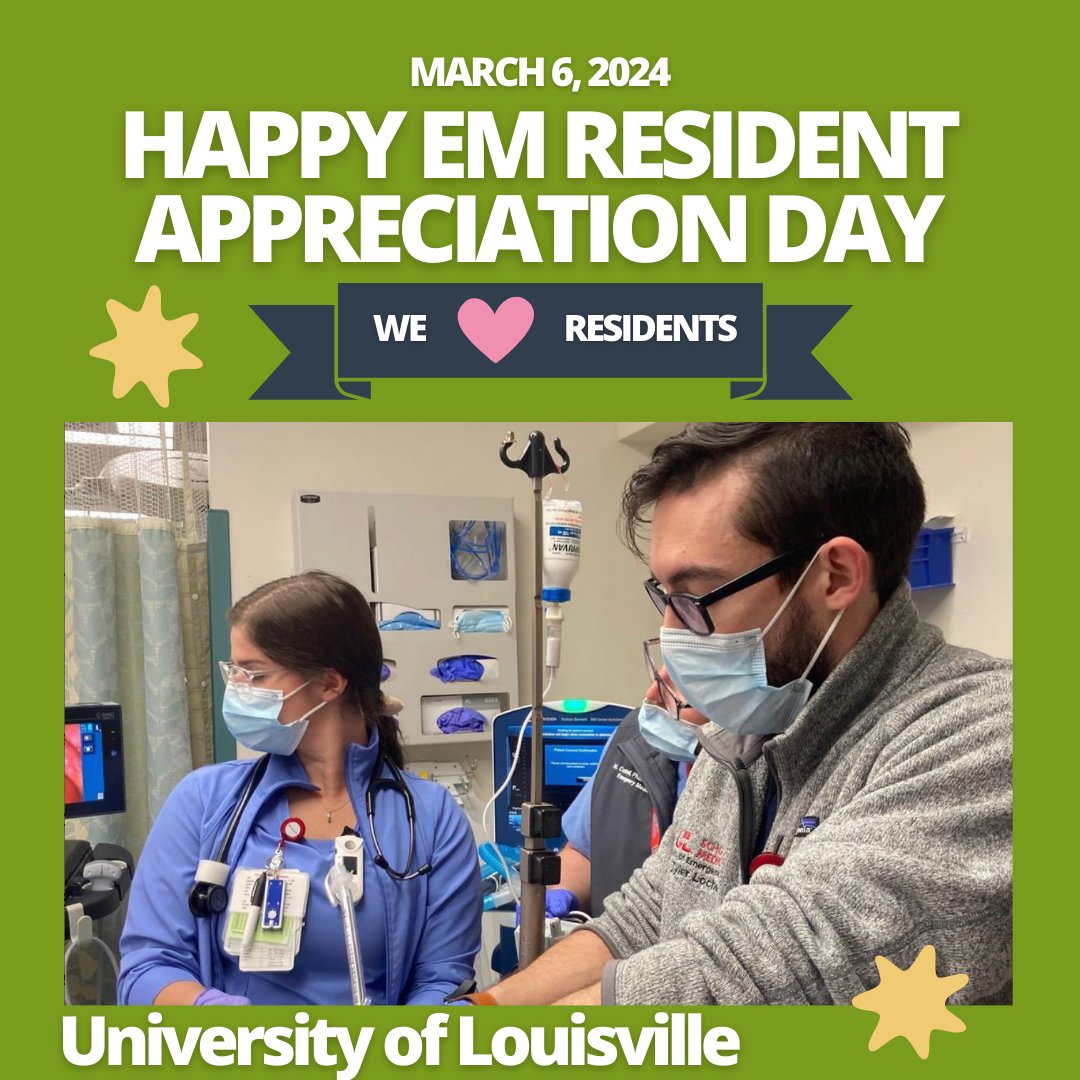 ABEMCert's tweet photo. Shout out to the residents at UofL! https://t.co/3TDky0XHFn
#EMResidentAppreciationDay #EMstrong #SuperStarStatus
@UofLEM @emresidents @EmergencyDocs @SAEMonline @SAEM_RAMS @AAEMRSA @AAEMInfo @CORD_EM @ABMSCert https://t.co/5eWT4nagEO