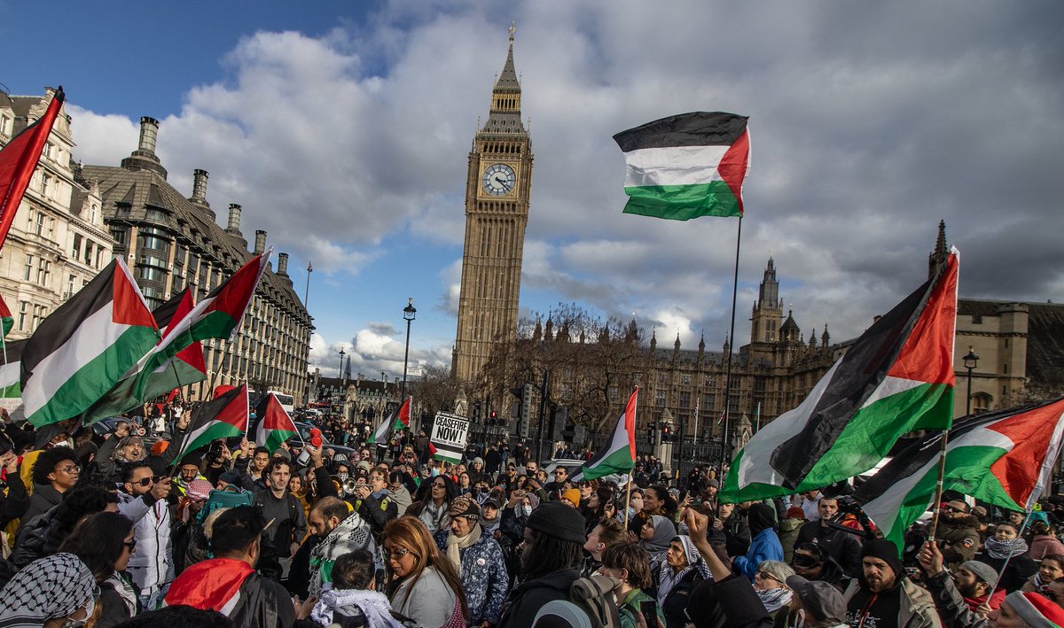 Rishi Sunak has tried to brand us as extremists and his MPs attack the Muslim community in the most racist ways. They are determined to attack our demonstrations because they want to keep supporting Israel's brutal attacks on Gaza. To criminalise the solidarity of millions of