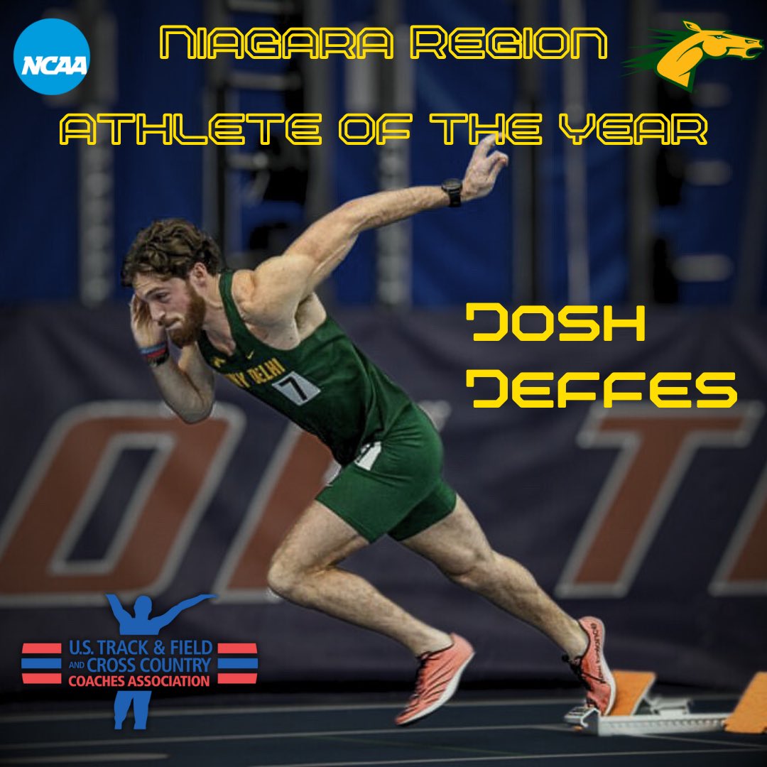 Josh Jeffes is named the Niagara Region Men’s Track Athlete of the Year!! #GoBroncos