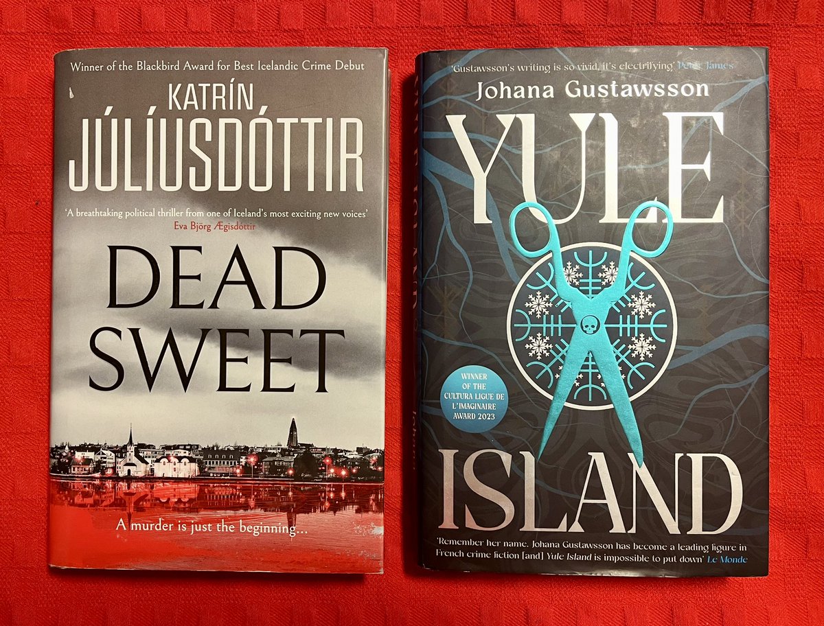 #Iceland 🇮🇸 #DeadSweet ✅ 
#Sweden 🇸🇪 #YuleIsland ✅ 
#NordicNoir ✅
Ready to listen to #DrNoir’s online conversation with the authors tomorrow - Thursday 7 March ✅