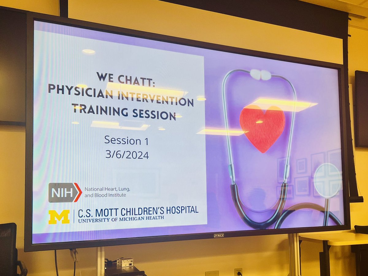Today was the day! We kicked off the WE CHATT physician directed intervention! Thank you to @nih_nhlbi @NINR for funding this program of research. Thank you to my many collaborators and mentors, the MDs who eagerly signed up, and the patients who fueled the WHY and HOW!