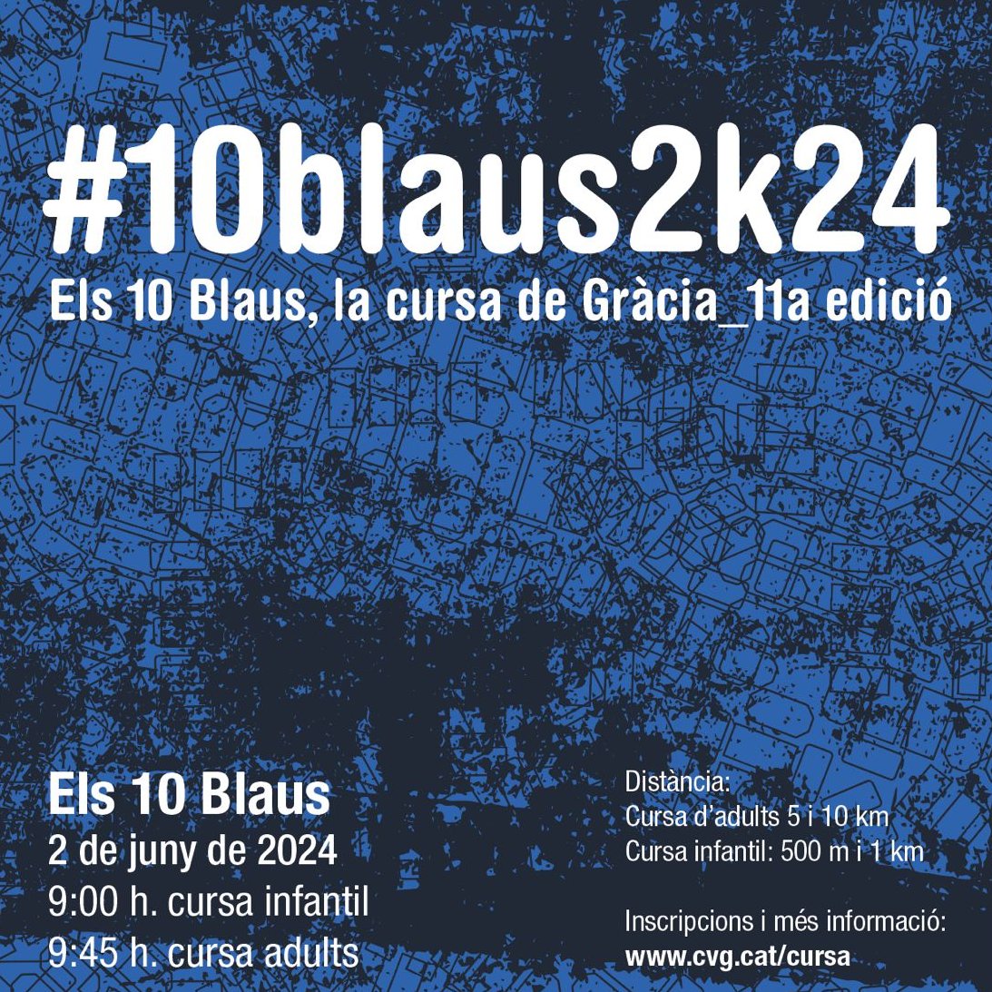 10Blaus's tweet photo. Fa ben poc de l'última cursa dels 10 blaus, però ja tornem a ser aquí! La XI edició se celebrarà el diumenge 2 de juny, i us hi podreu inscriure a partir del 15 de març. Trobareu el link per inscriure-us-hi a la bio, a les publicacions i a instagram! https://t.co/FKzWnqiRH6