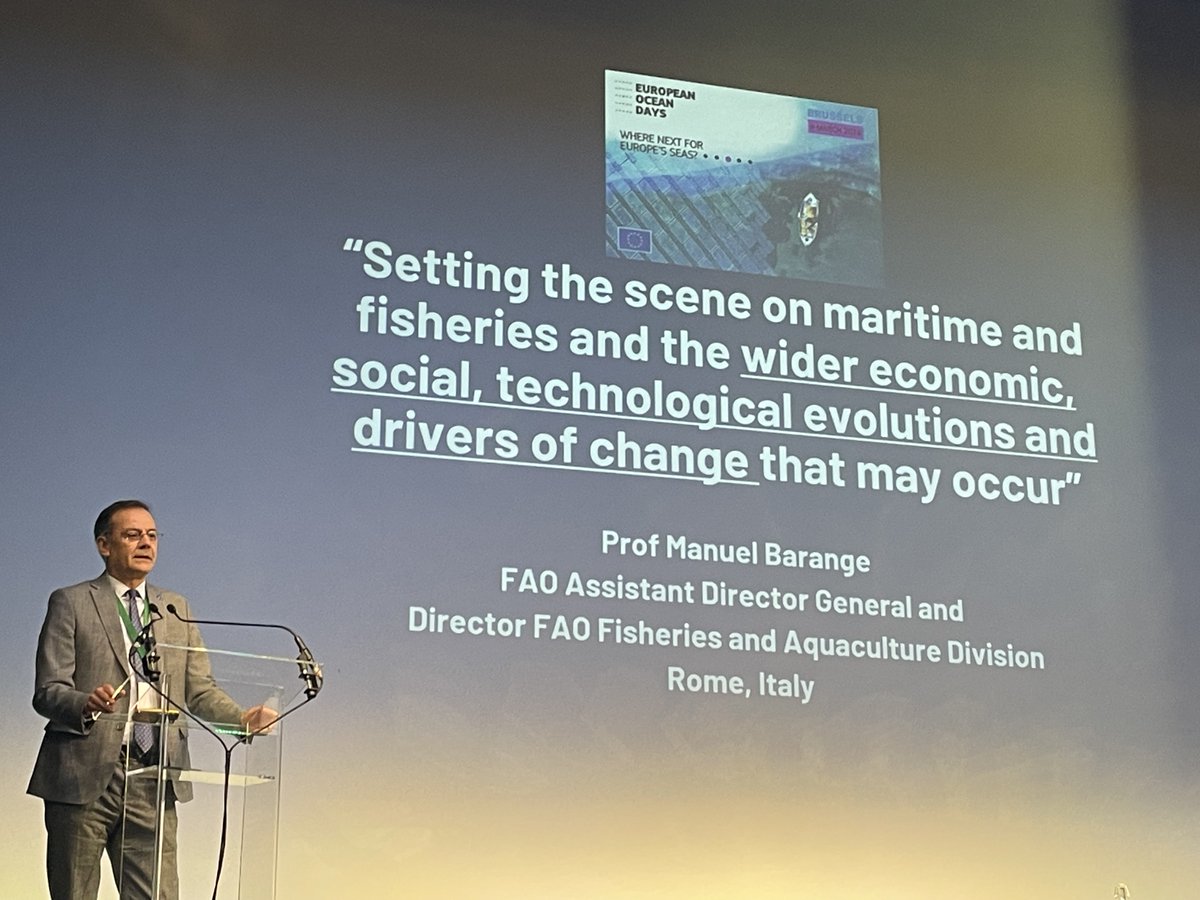 EATIP_eu's tweet image. A commanding &amp;amp; inspiring keynote speech by @Manu_FAO @FAOfish during #EuropeanOceanDays emphasising the vital role of #aquaculture in both🇪🇺&amp;amp;🌍 #FoodSecurity 
Simply to maintain the status quo in consumption will require a global increase in production of 22% - 24% for Europe...