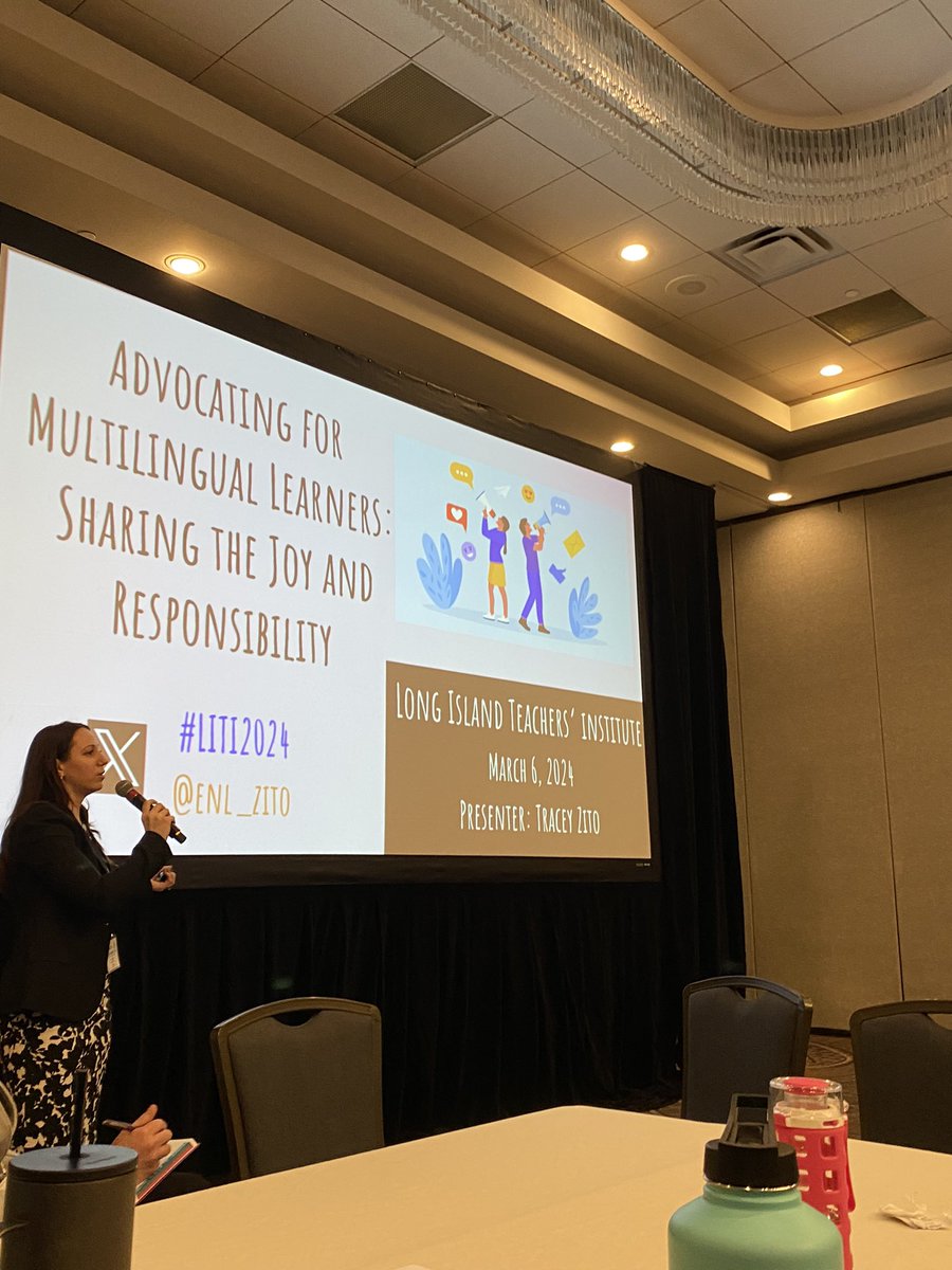 wELLcometoENL's tweet photo. Long Island Teacher Institute Conference 2024! The absolute best part was watching @enl_zito thrive during her breakout presentation on Advocating for ML learners. So proud! #WeAreBethpage #teachersteachingteachers 📚✨ https://t.co/rkOFQjuATN