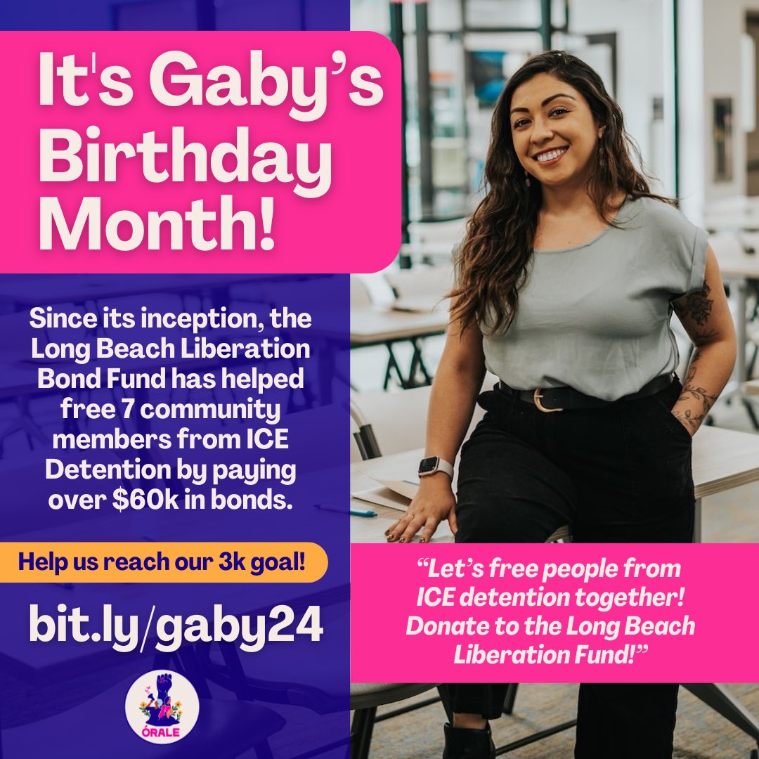 Join is in celebrating Gaby’s birthday and leadership this month! This year, Gaby’s goal is to reach 3k for Long Beach residents. Join us in celebrating in this beautiful way 🥰 🎁➡️Bit.ly/gaby24