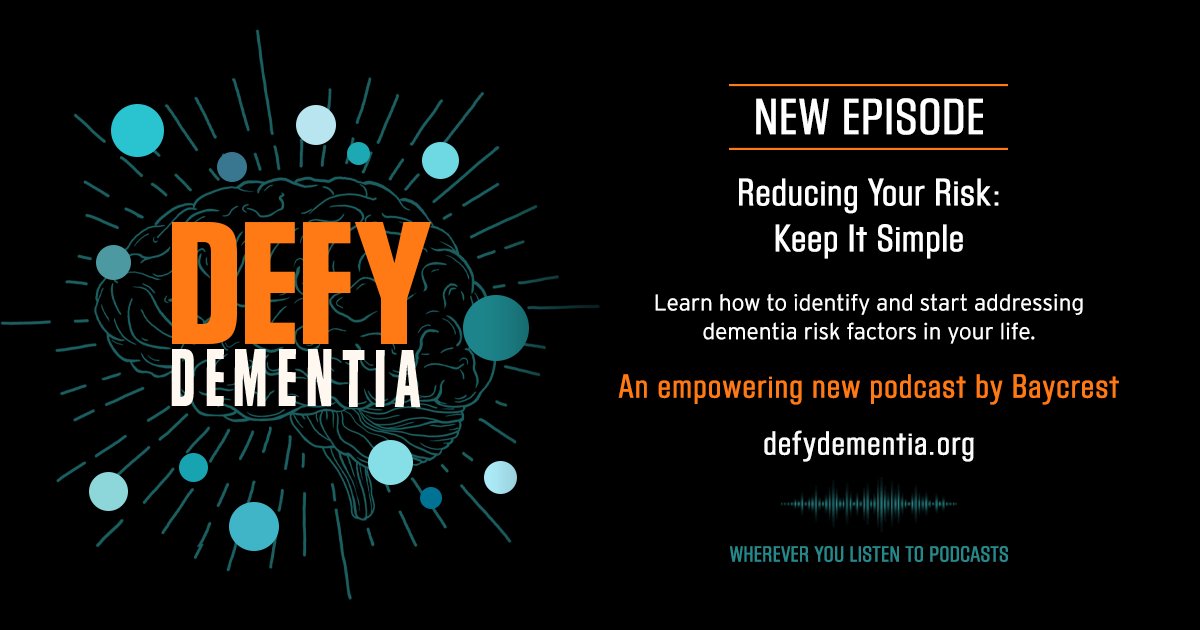 Our latest episode of Defy Dementia will help you sort through everything you’ve learned about dementia risk factors, identifying them and what you can do to tackle these in your life. Tune in at defydementia.org, or anywhere you get your podcasts.