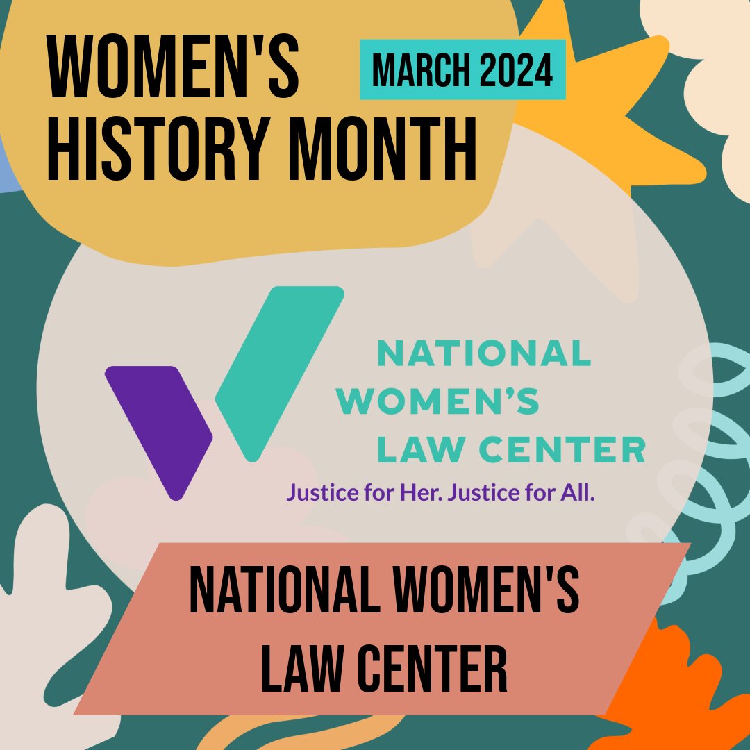 Today’s #WHM highlight is National Women’s Law Center (NWLC). The NWLC fights for gender justice—in the courts, in public policy, and in our society—working across the issues that are central to the lives of women and girls. More info: nwlc.org