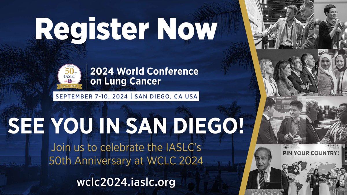 Early Registration is open for #WCLC24 in San Diego, CA! WCLC is the best platform for sharing cutting-edge research, fostering collaboration, & facilitating networking among industry leaders, experts & visionaries worldwide. Register Today and Save! bit.ly/WCLC24Reg #LCSM