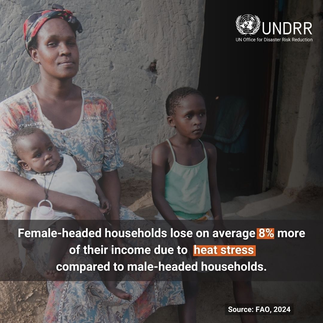UNDRR's tweet photo. Climate change disproportionately affects the incomes of rural women, people living in poverty, and older populations, as their capacity to react and adapt to extreme weather events is unequal, finds the new @FAO Unjust Climate report.
https://t.co/TaGlv95U9e https://t.co/sSWbUoDyVk
