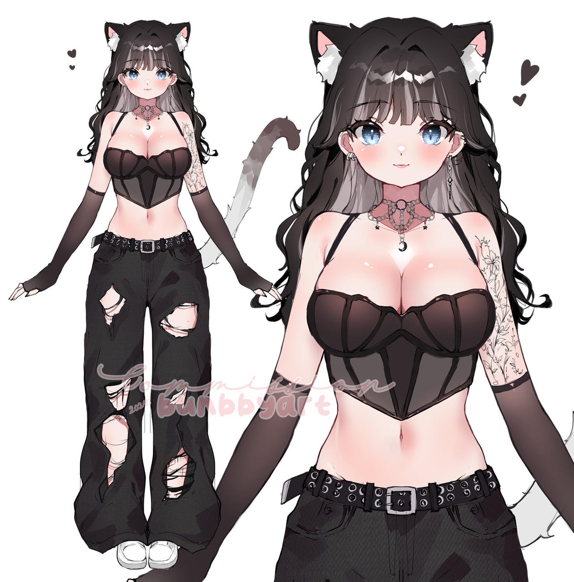 bunbbyart's tweet photo. ref sheet cm for @sqishmello 🖤 https://t.co/gWfmdr8j1J