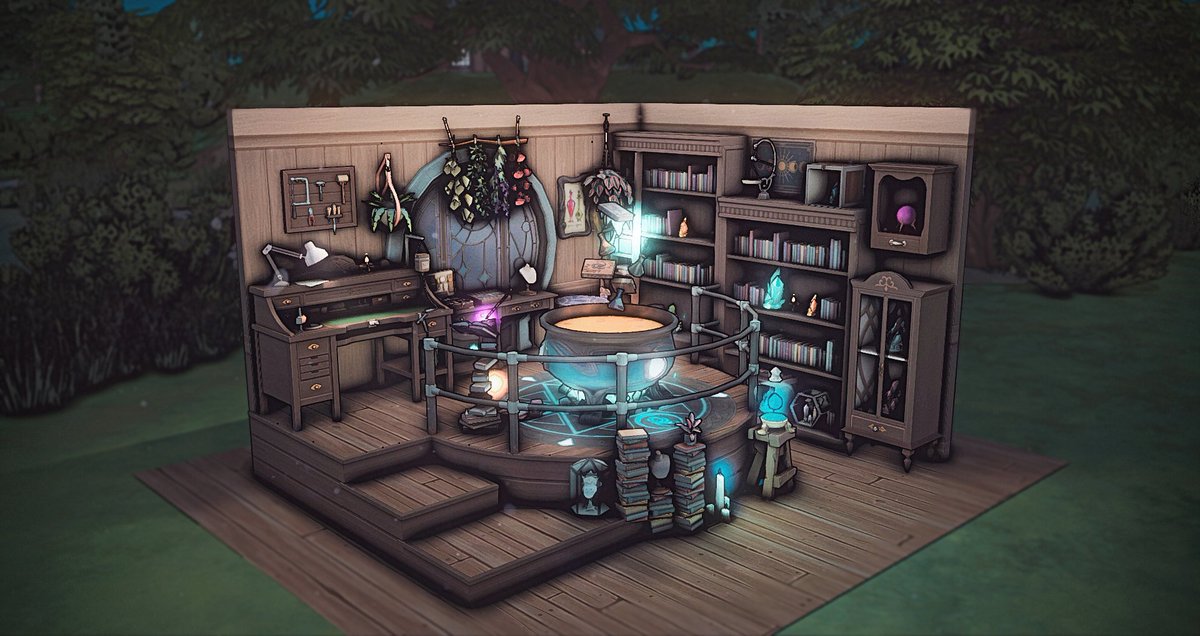 I really like the new #TheSims4CrystalCreations so I made a little Cauldron room for your sim. This pack works so well with Realm of Magic and the paranormal pack. Gallery 🆔MalinDesigns #TheSims4 @SimsCreatorsCom #showusyourbuilds #TheSims #Sims4 @TheSims @TheSimCommunity