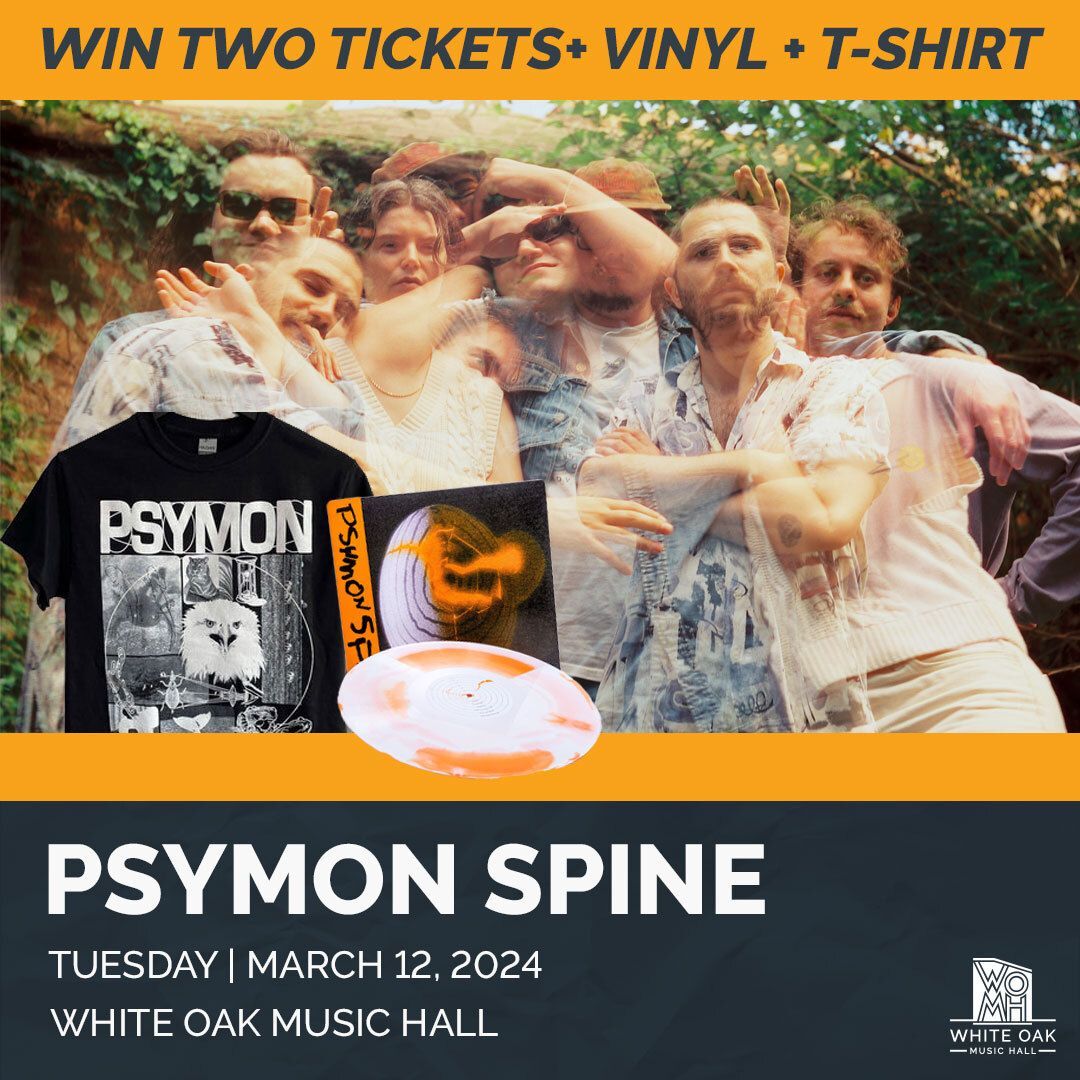 🚨 GIVEAWAY TIME 🚨 We are giving away two tickets to catch @PsymonSpine on the Upstairs stage next TUESDAY, along with a vinyl copy of their latest album 'Head Body Connector' and a t-shirt! To enter, tag two friends you'd dance with at the show 🗣️