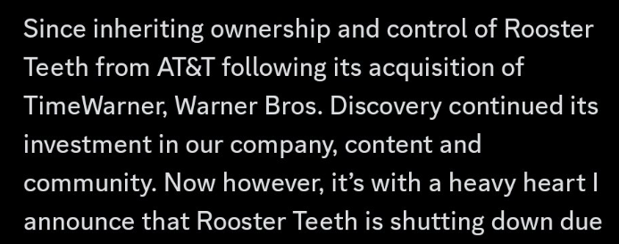 Kumo_Channel's tweet photo. Corporations really out here looking like a Japanese light novel title these days 💀 #roosterteeth https://t.co/JHA5RWw6km